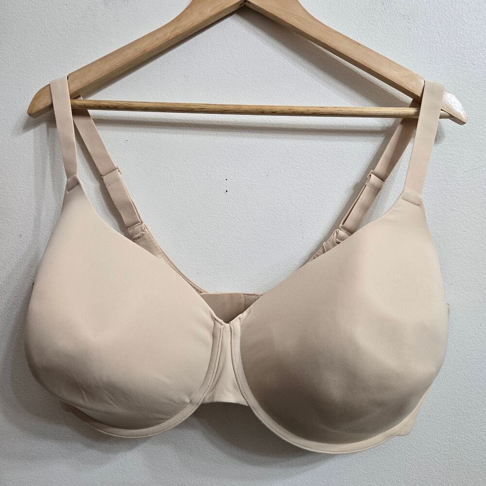 NWT SKIMS Women's Beige Fits Everybody T-Shirt Demi Bra Scoop Solid Size 42 DDDD
